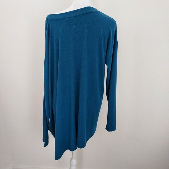Soft Surroundings Off Shoulder 3/4 Sleeve Stretch Knit Tunic Top Size Medium - Picture 4 of 7